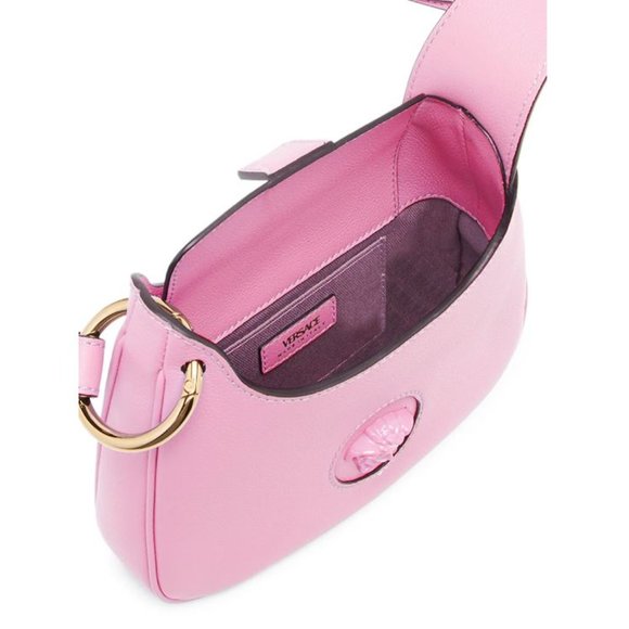 Versace La Medusa Convertible Leather Crossbody Bag Pink - Picture 6 of 11